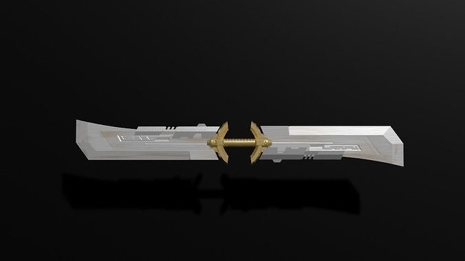 Thanos Sword in Blender Low-poly 3D model