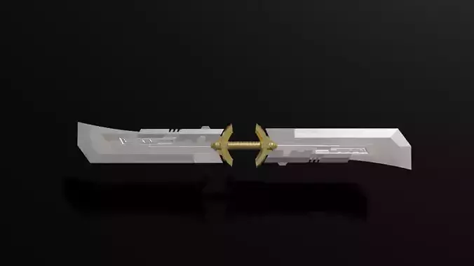 Thanos Sword in Blender Low-poly 3D model