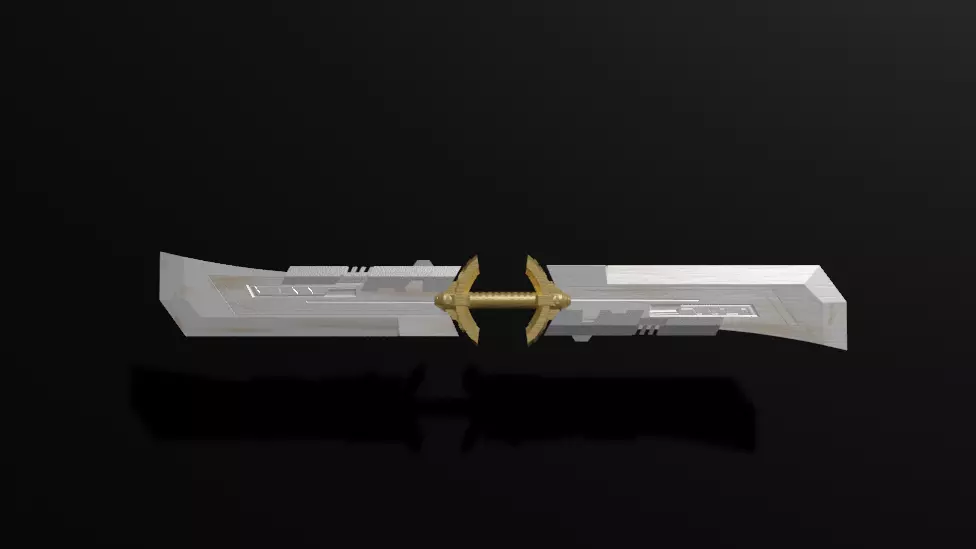 Thanos Sword in Blender Low-poly 3D model_0