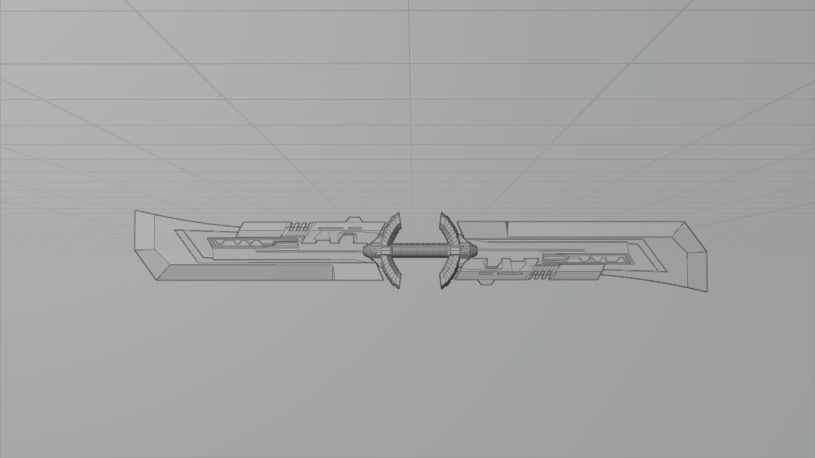 Thanos Sword in Blender Low-poly 3D model_1