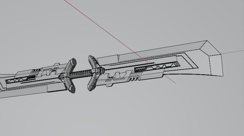 Thanos Sword in Blender Low-poly 3D model_3