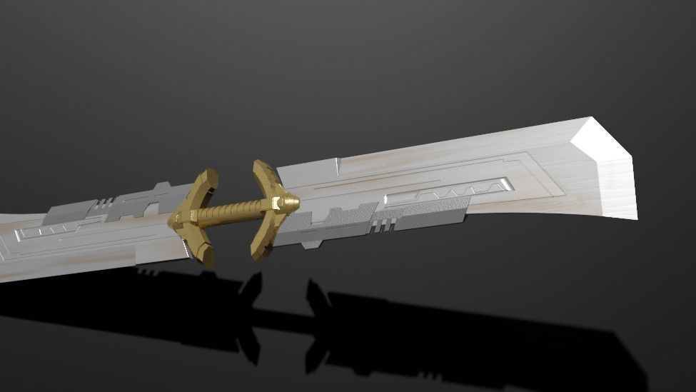 Thanos Sword in Blender Low-poly 3D model_2