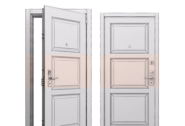interior door  Low-poly 3D model_1