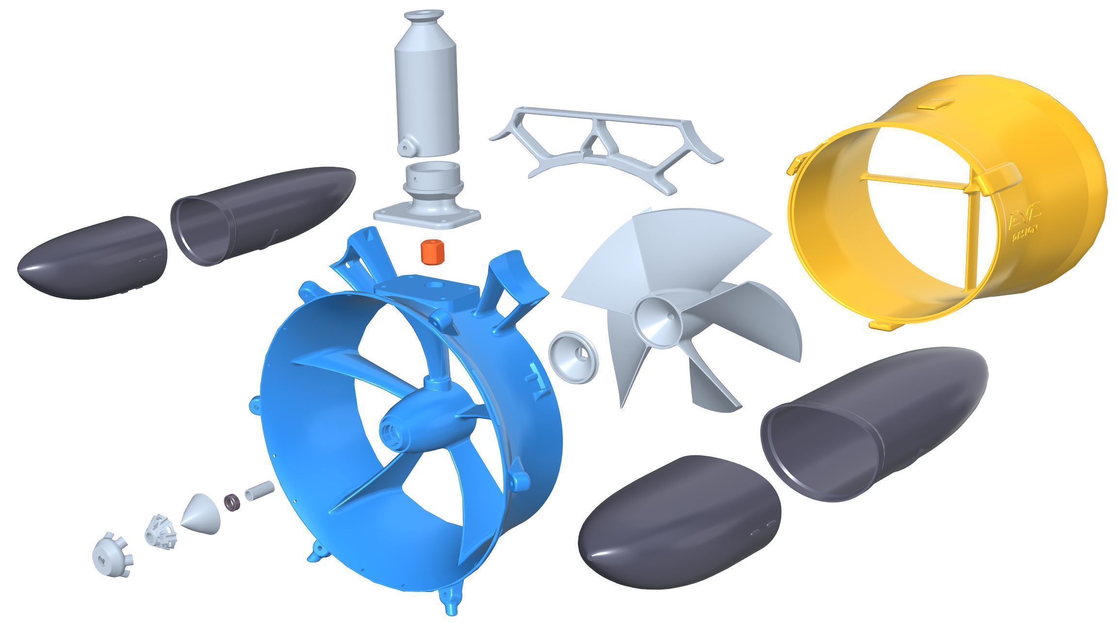 Water turbine e-Giver 10 3D print model_2