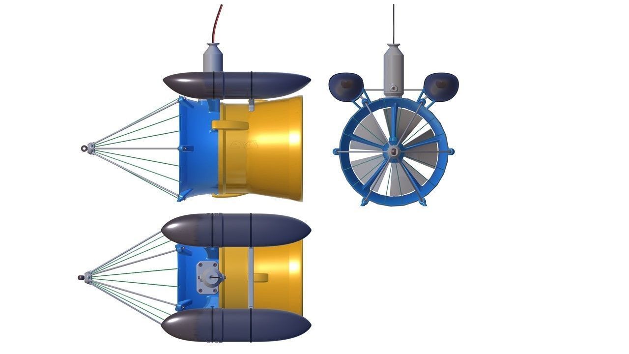 Water turbine e-Giver 10 3D print model_3