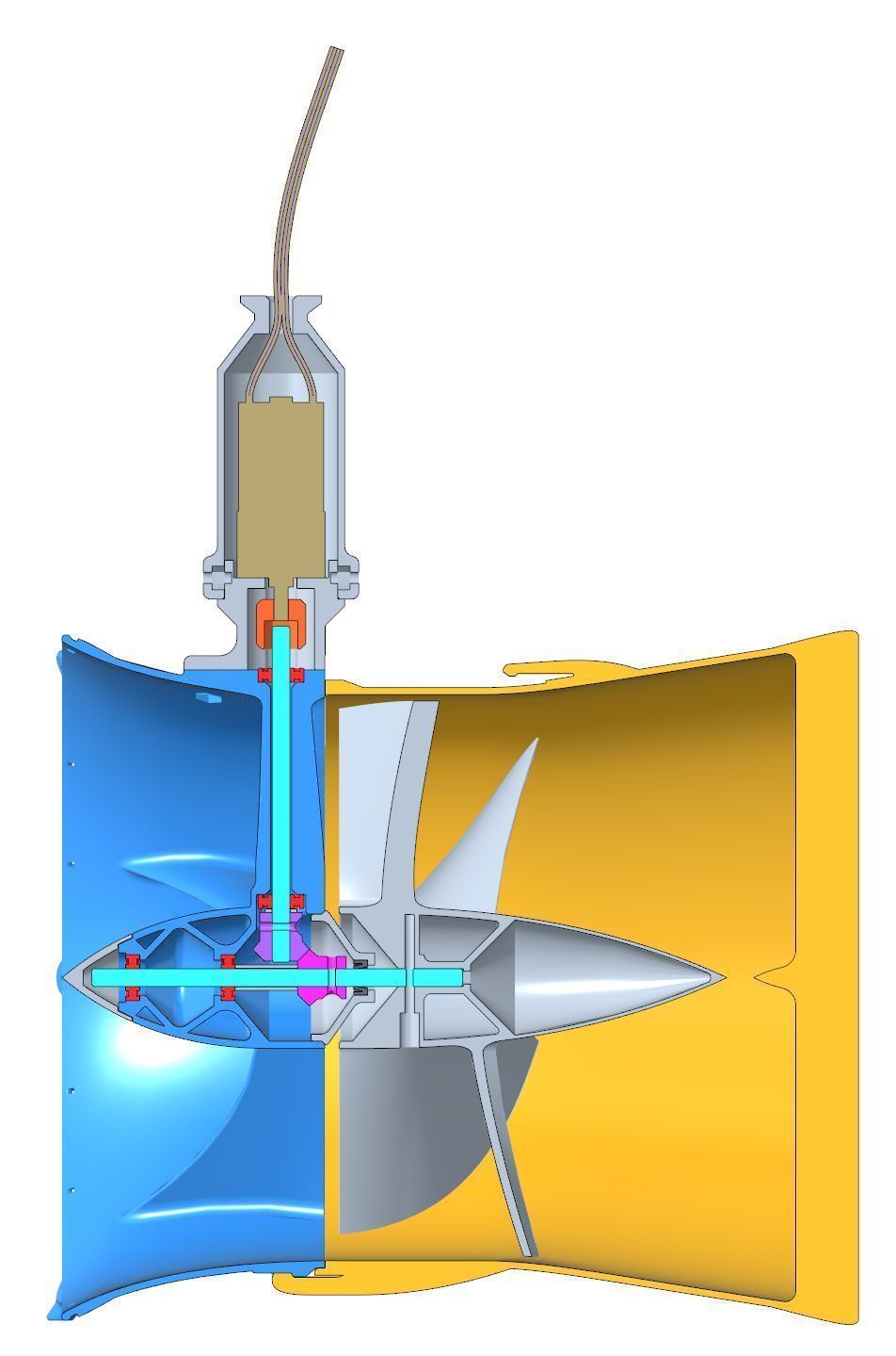Water turbine e-Giver 10 3D print model_1
