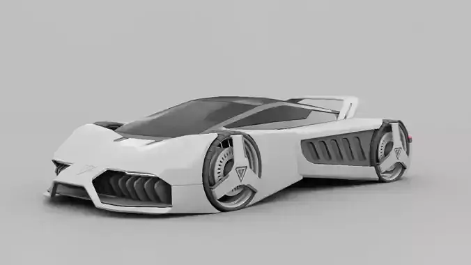 sci-fi sport car  3D model