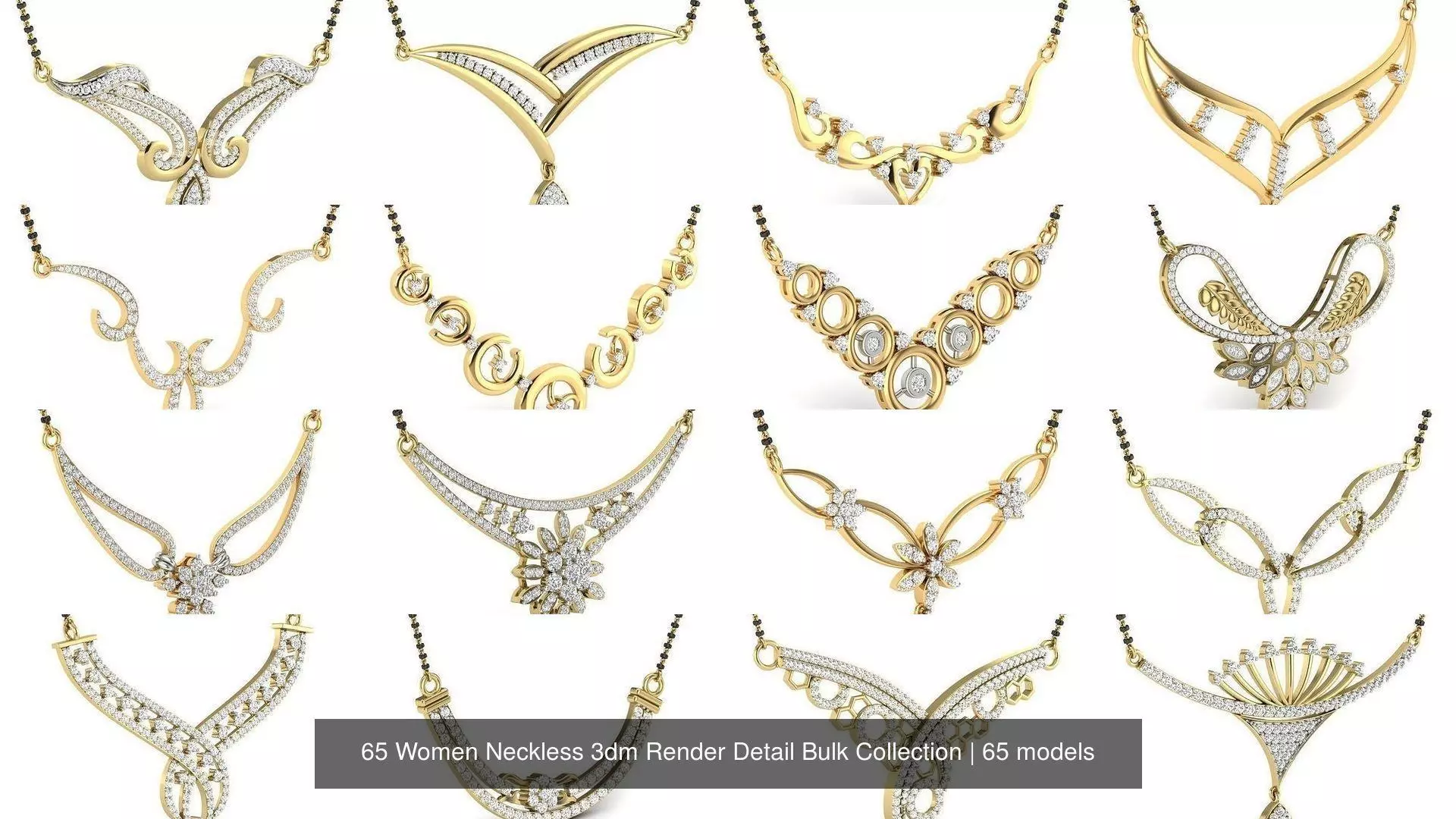 65 Women Neckless 3dm Render Detail Bulk Collection _0