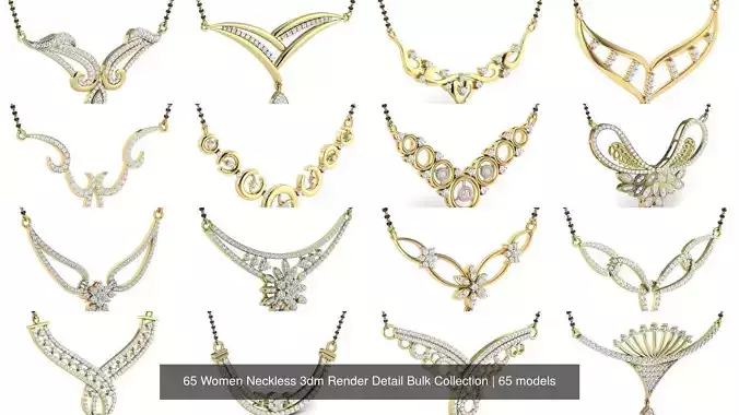 65 Women Neckless 3dm Render Detail Bulk Collection 65 Women Neckless 3dm Render Detail Bulk Collection