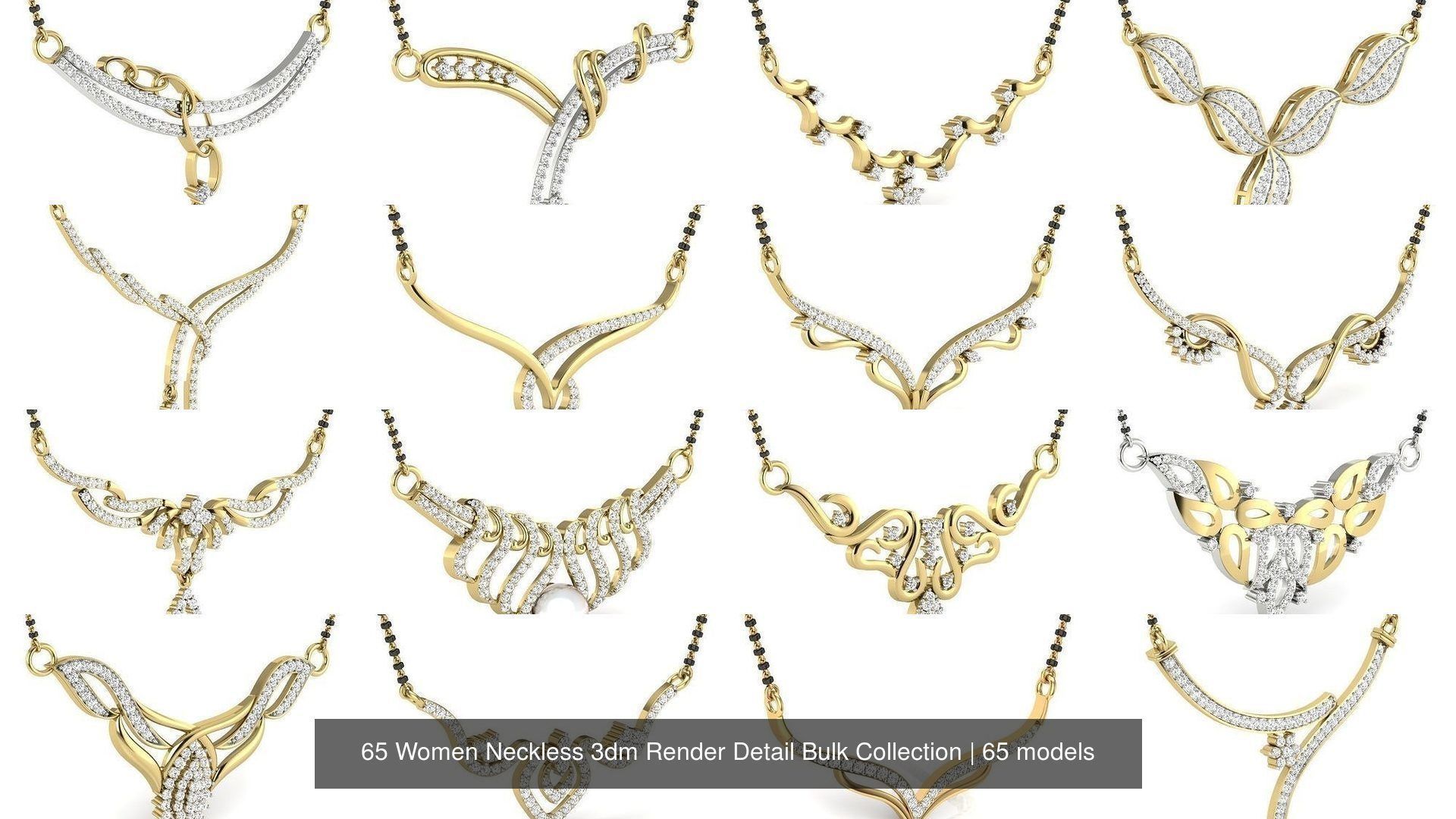65 Women Neckless 3dm Render Detail Bulk Collection _11