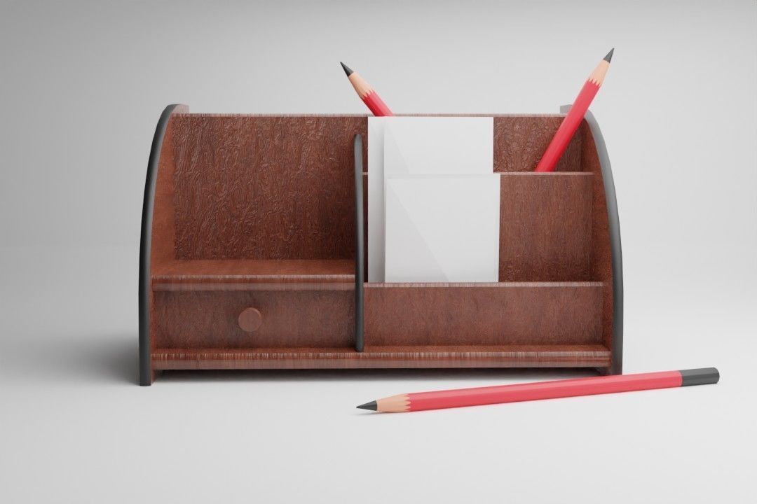 pen holder Free low-poly 3D model_3