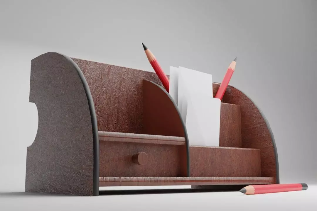 pen holder Free low-poly 3D model_0