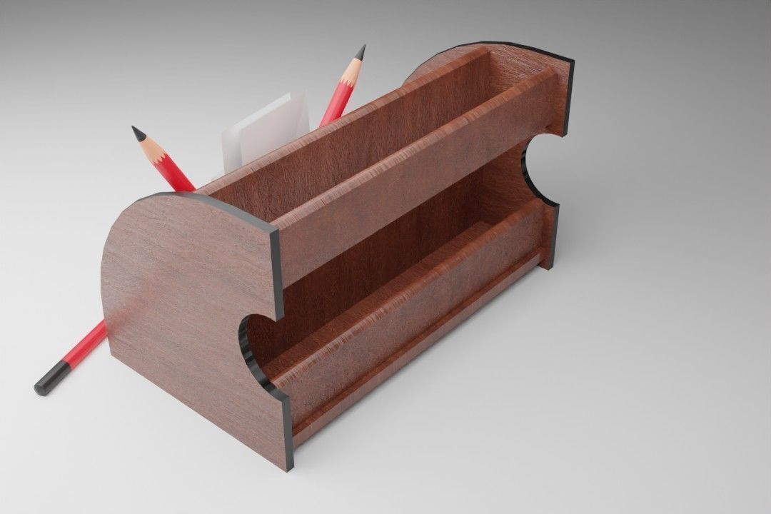 pen holder Free low-poly 3D model_2