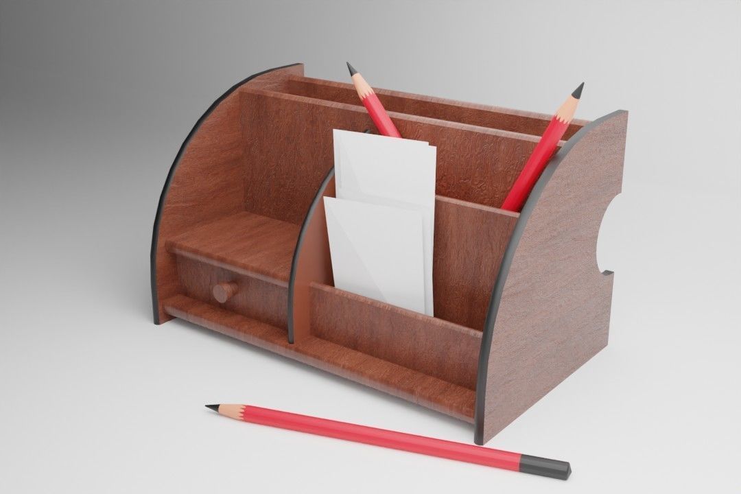 pen holder Free low-poly 3D model_1