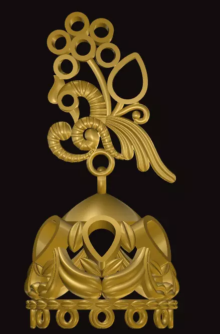 jumka golden bell 3D print model_0
