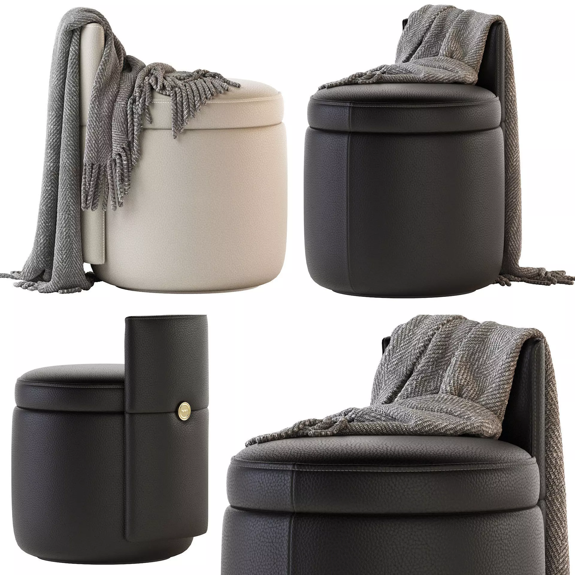 Pouf MADISON Turri 3D model_0