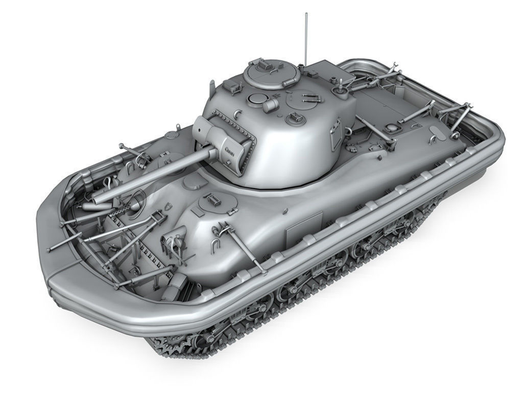 M4A1 Sherman - Duplex Drive 3D model_2