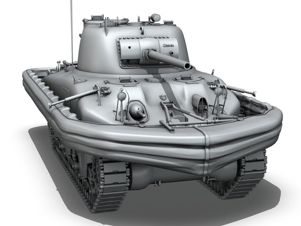 M4A1 Sherman - Duplex Drive 3D model_8