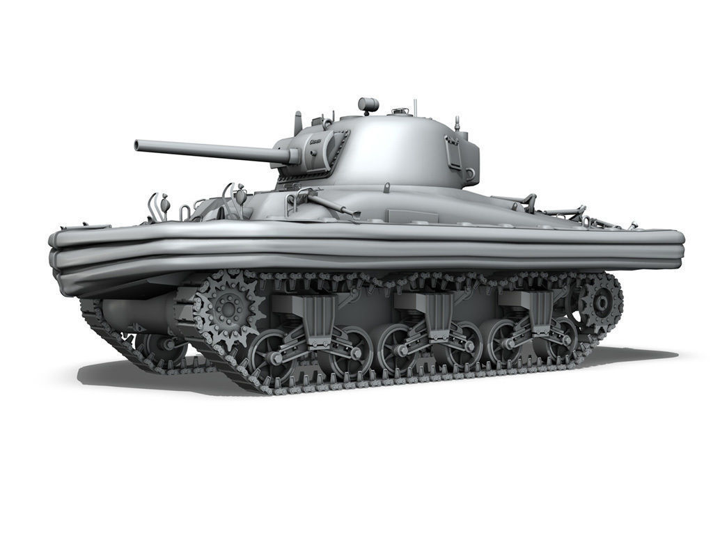 M4A1 Sherman - Duplex Drive 3D model_3