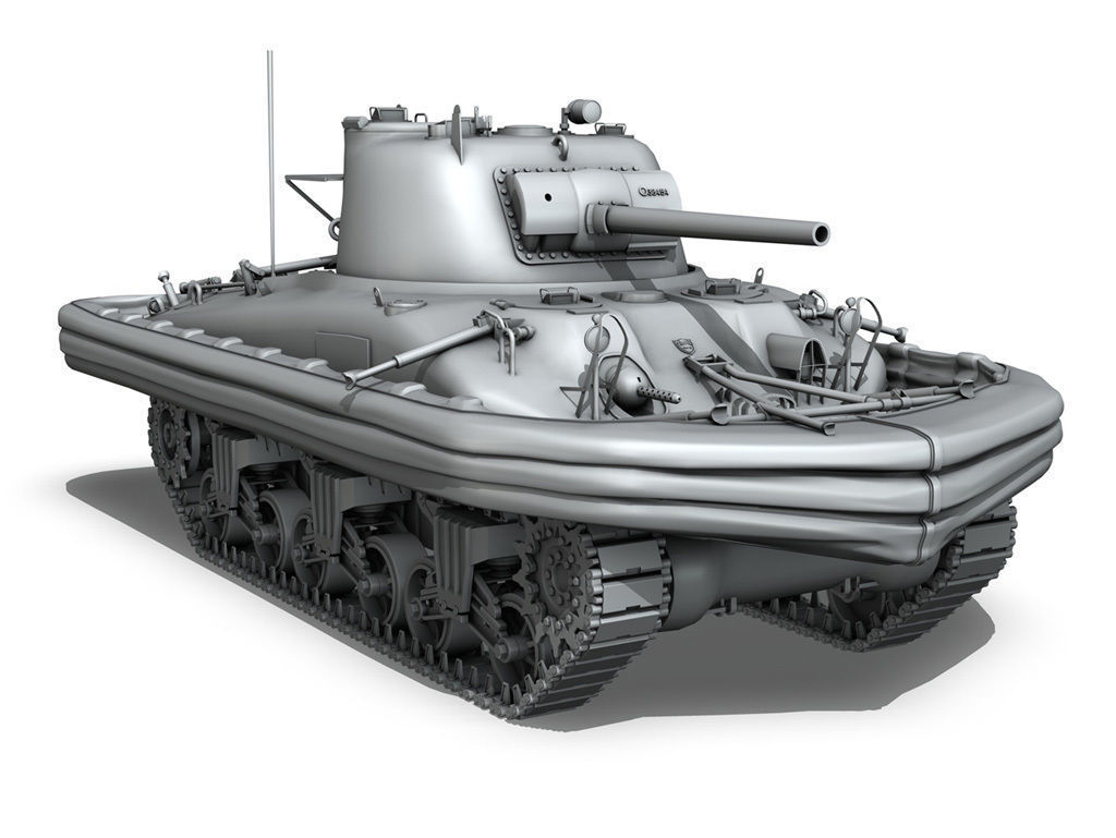 M4A1 Sherman - Duplex Drive 3D model_7