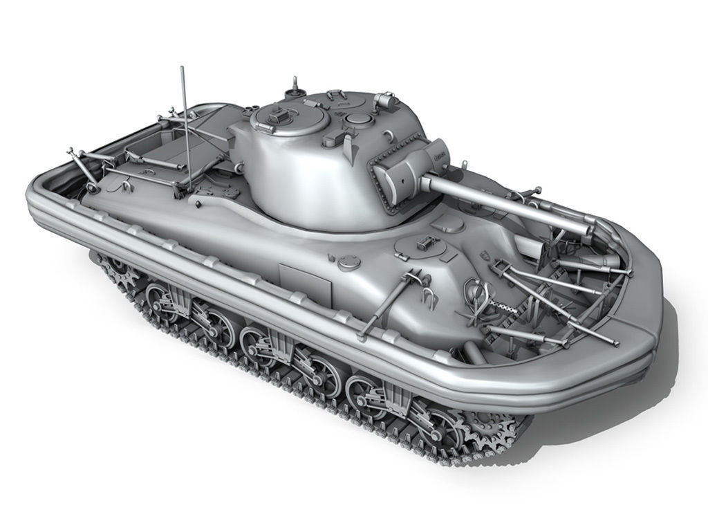 M4A1 Sherman - Duplex Drive 3D model_6