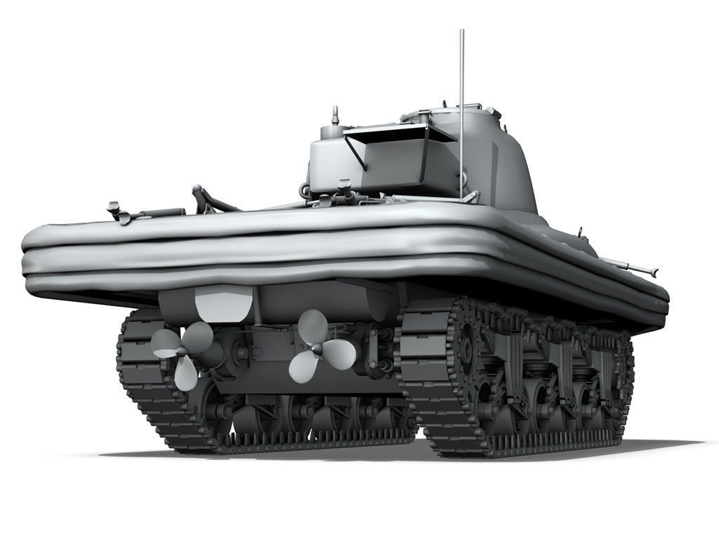 M4A1 Sherman - Duplex Drive 3D model_5