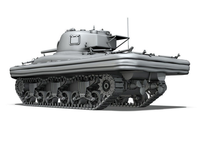 M4A1 Sherman - Duplex Drive 3D model_4