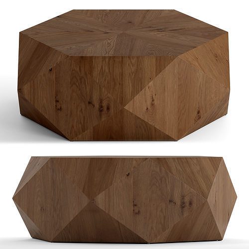 Uttermost Volker Honey Coffee Table Low-poly 3D model