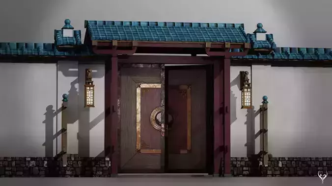 JA Kit 00 Outer Enclosure Wall A Low-poly 3D model