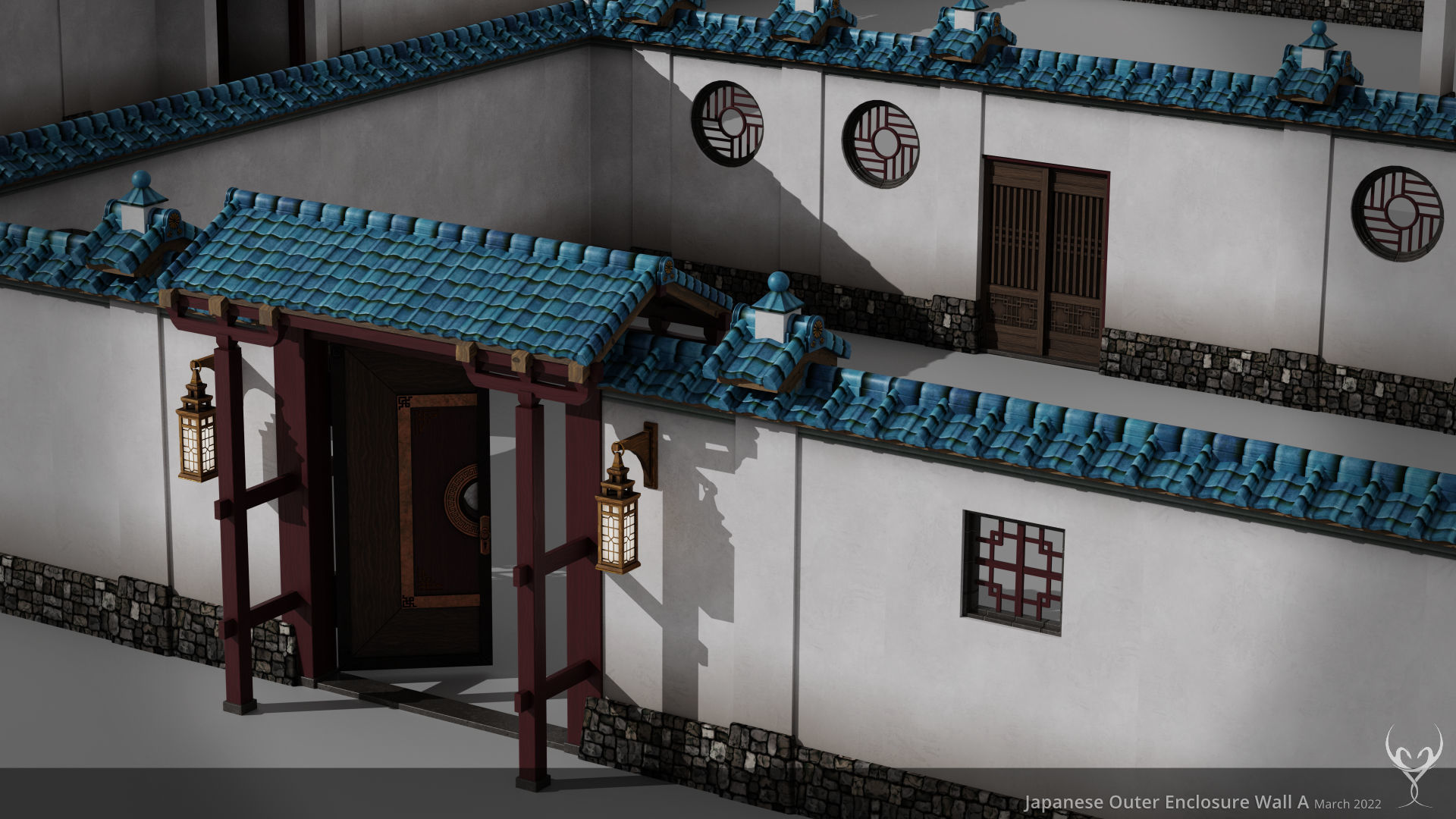 JA Kit 00 Outer Enclosure Wall A Low-poly 3D model_3