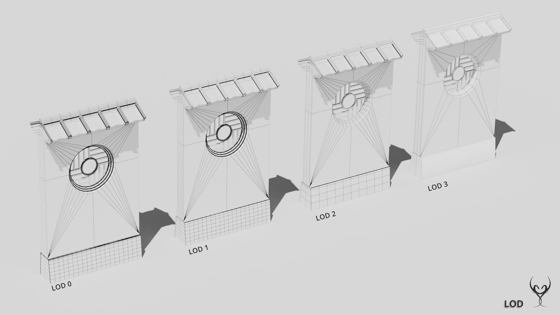 JA Kit 00 Outer Enclosure Wall A Low-poly 3D model_9