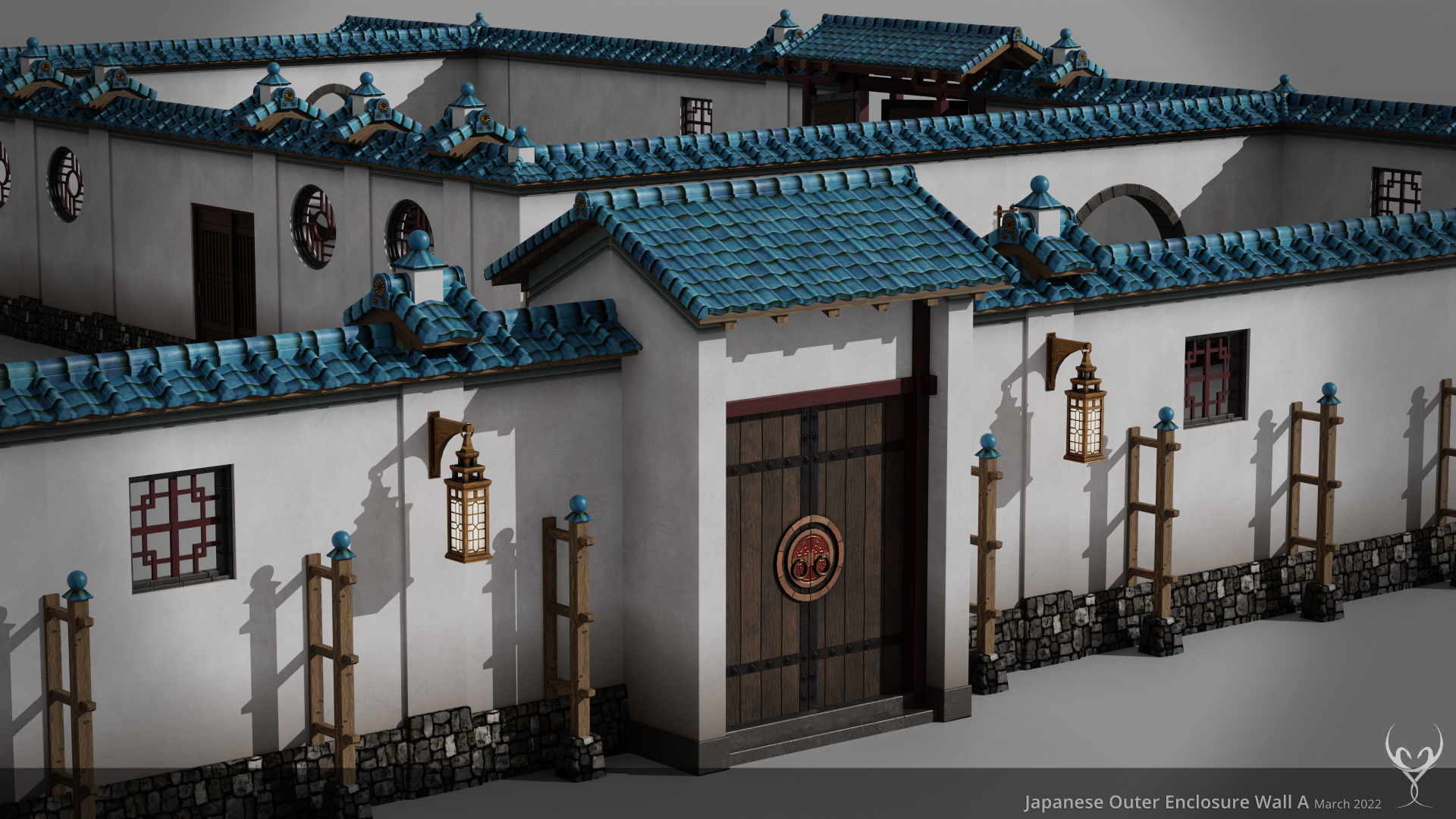 JA Kit 00 Outer Enclosure Wall A Low-poly 3D model_2