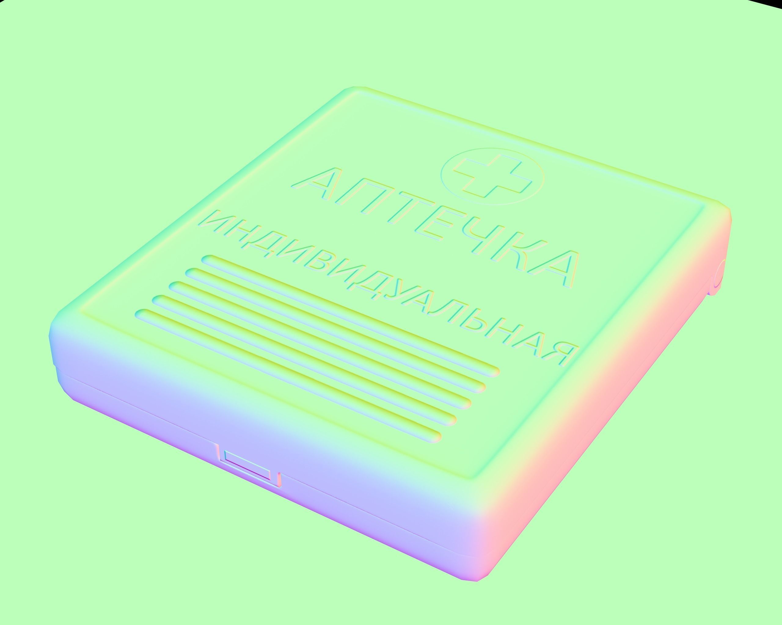 Aid-Kit AI-2 Low-poly 3D model_7