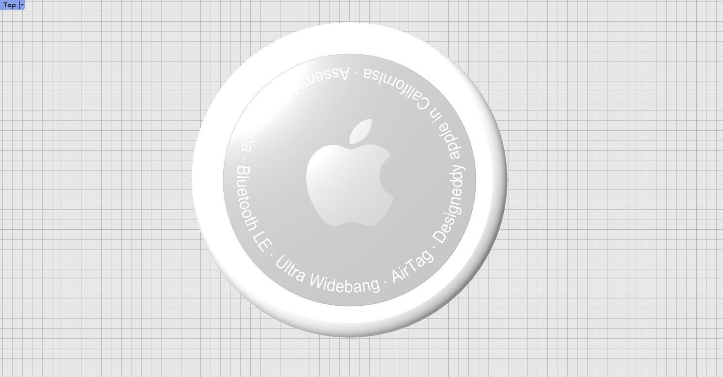 Yellow AirTag 3D Model 3D print model_10