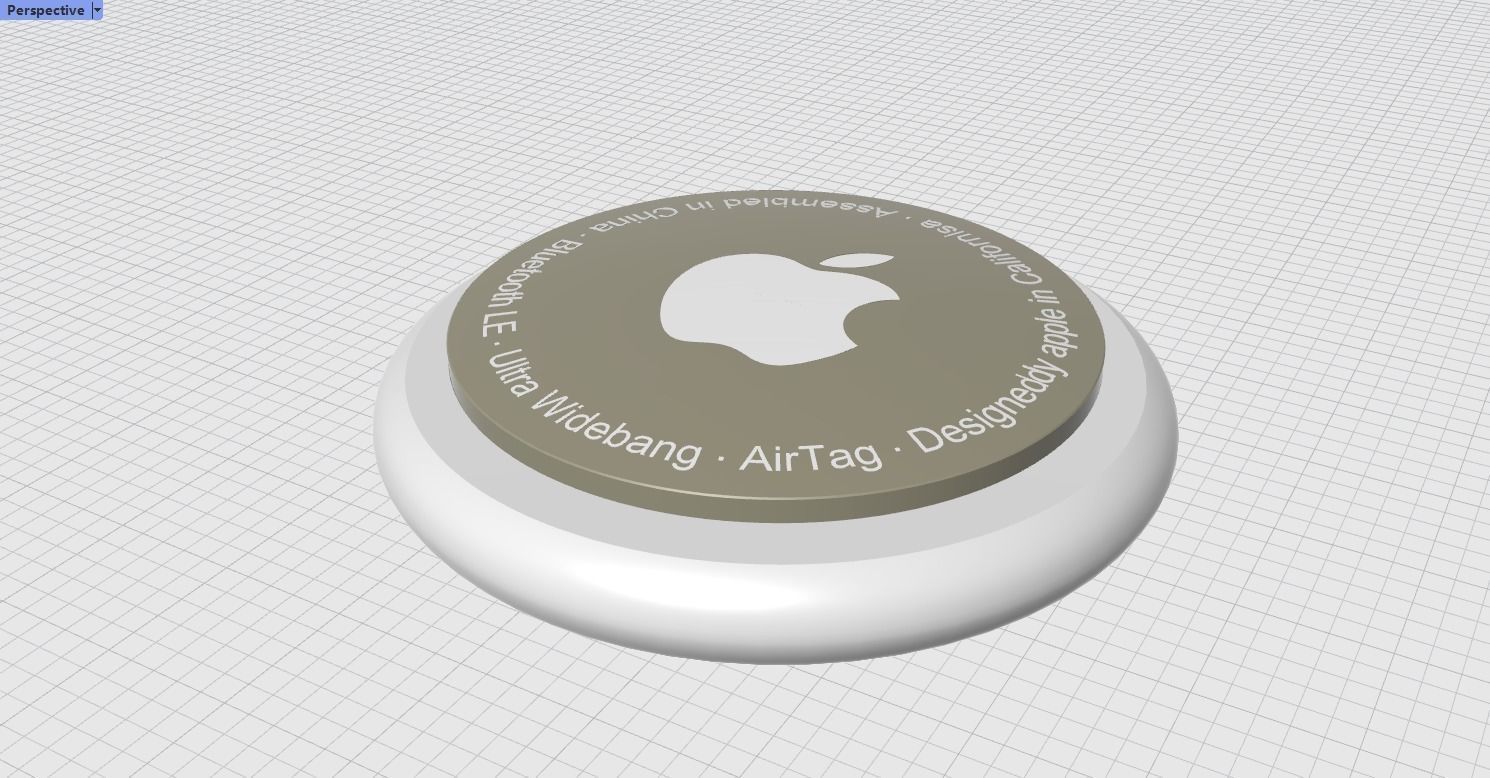 Yellow AirTag 3D Model 3D print model_2