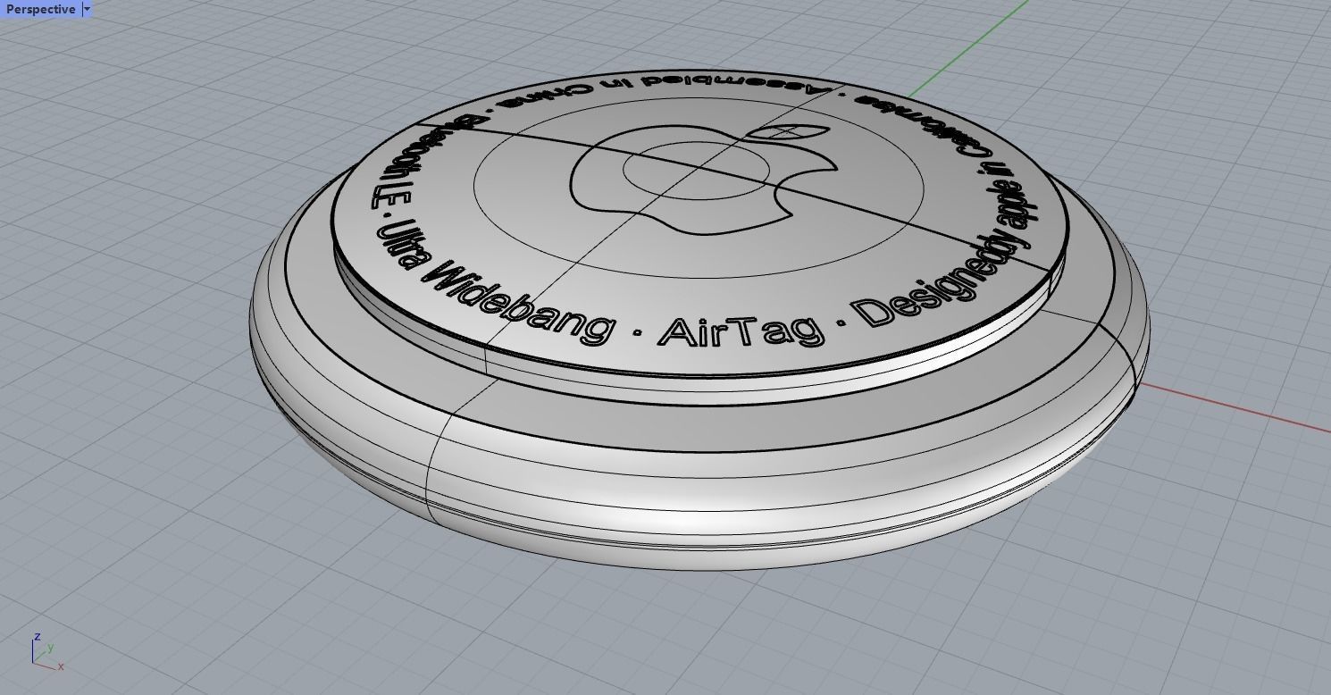 Yellow AirTag 3D Model 3D print model_7