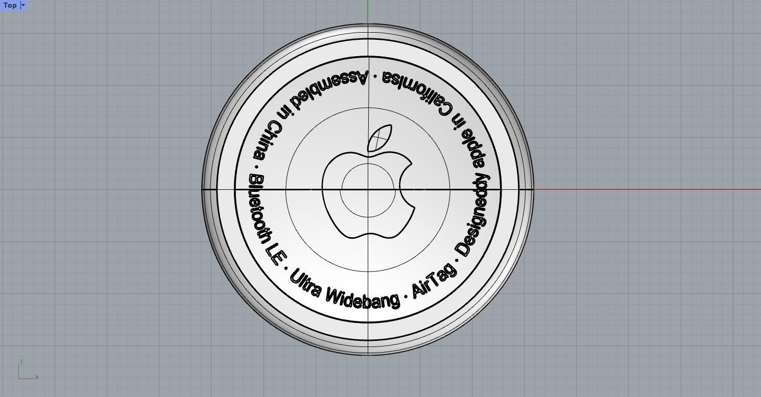Yellow AirTag 3D Model 3D print model_4