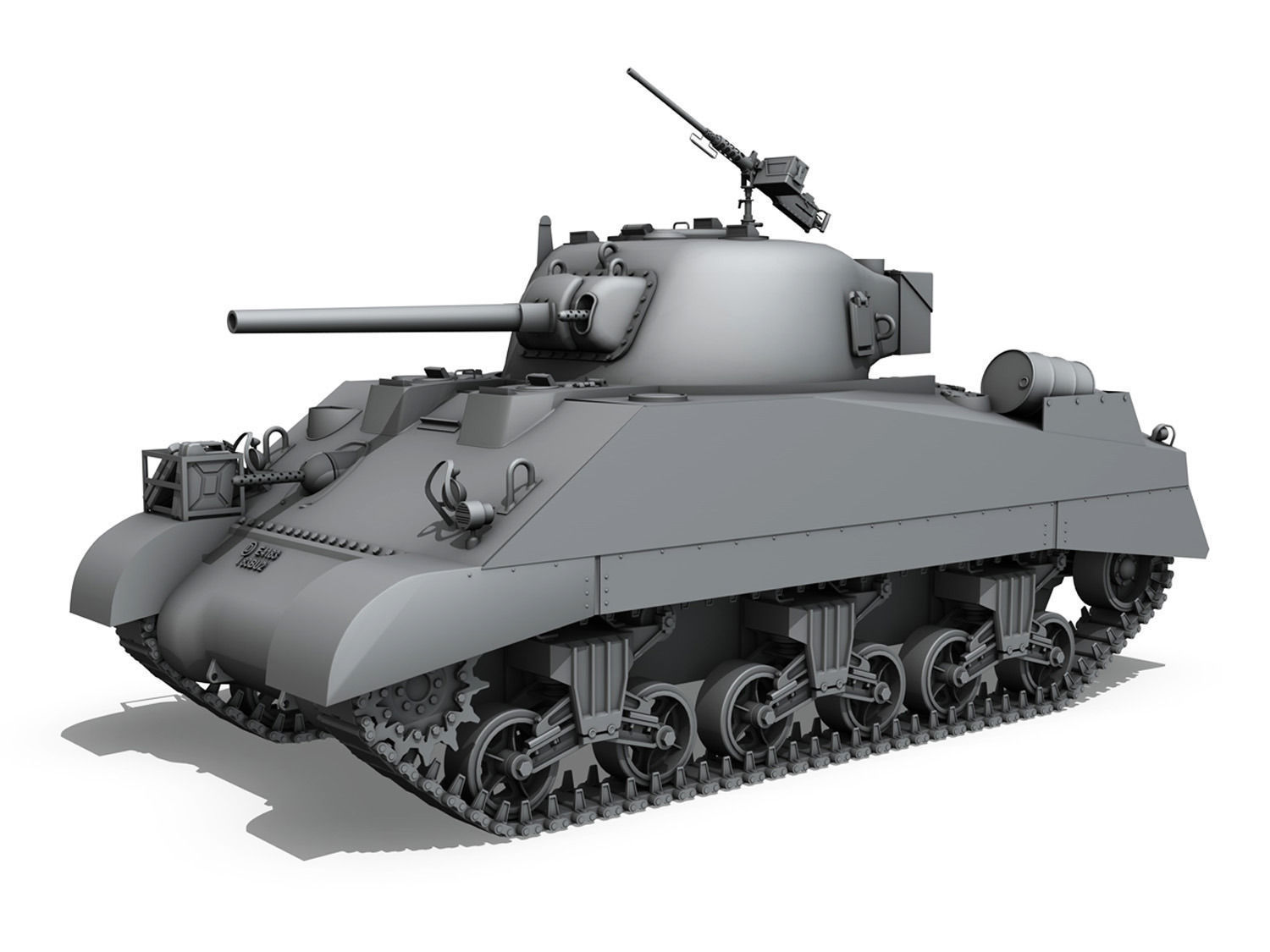 M4 Sherman MK III British army 3D model_1