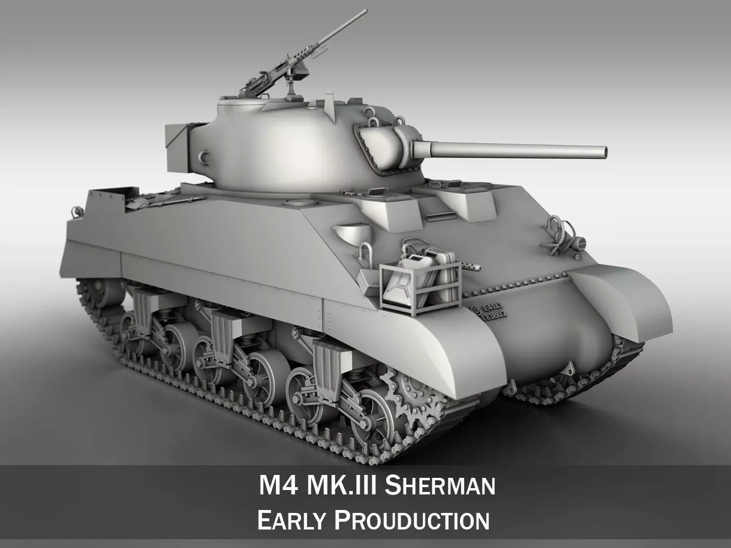 M4 Sherman MK III British army 3D model_0