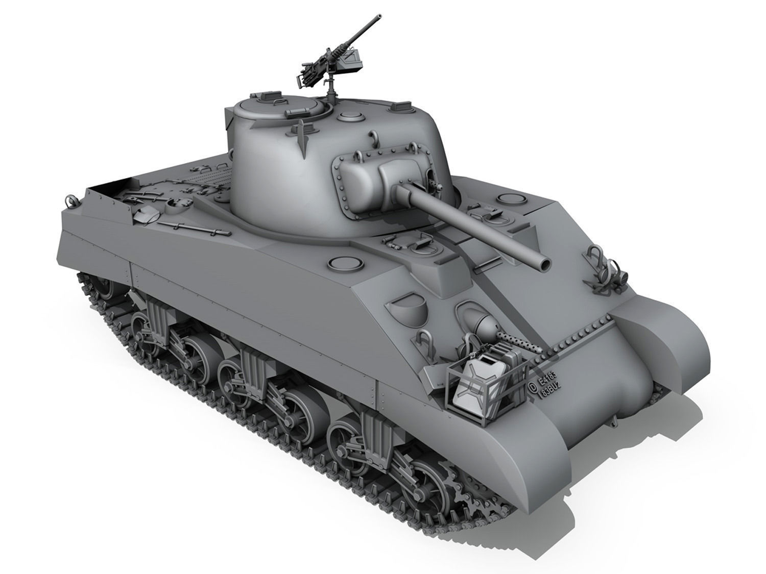 M4 Sherman MK III British army 3D model_7