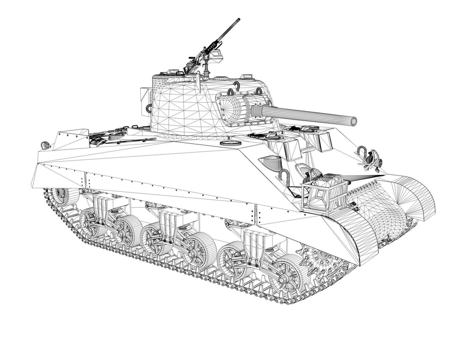 M4 Sherman MK III British army 3D model_11