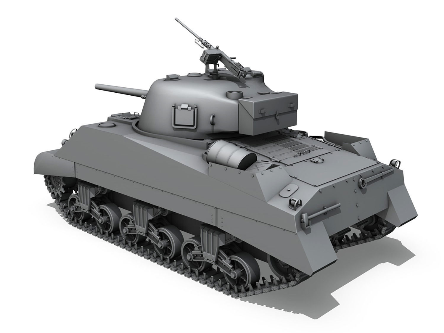 M4 Sherman MK III British army 3D model_3