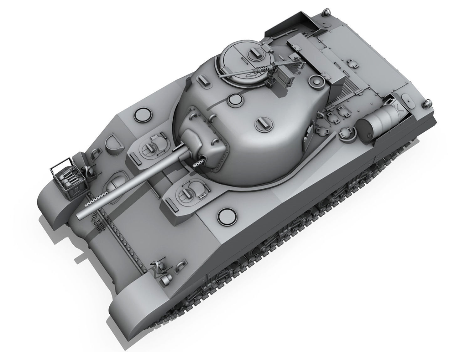 M4 Sherman MK III British army 3D model_9