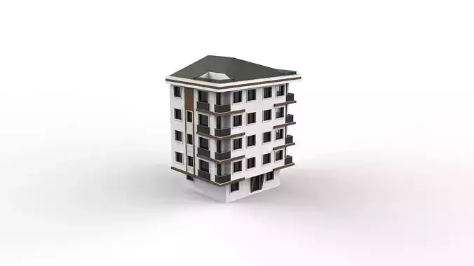 HOUSE 04 Low-poly 3D model