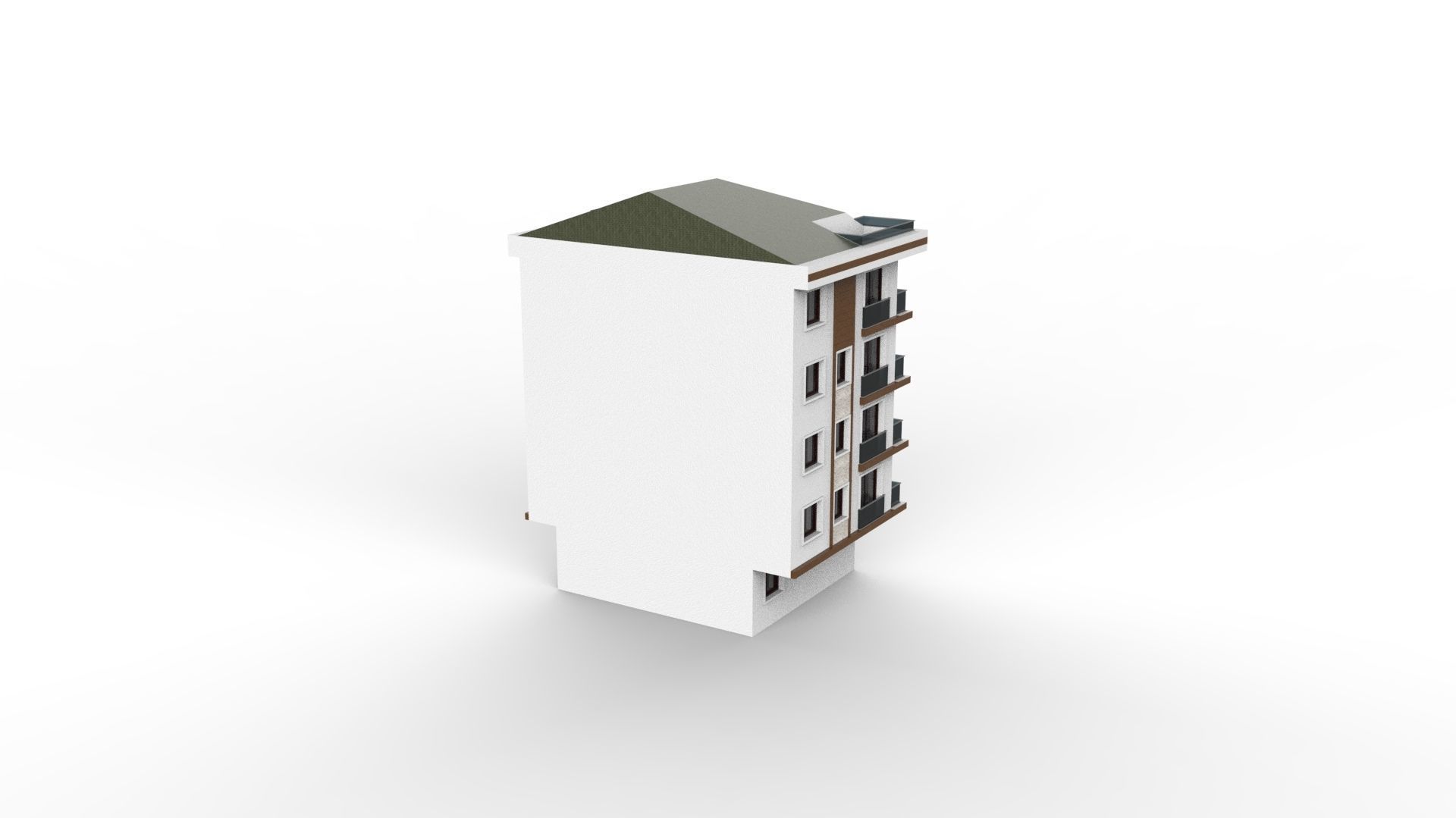 HOUSE 04 Low-poly 3D model_4