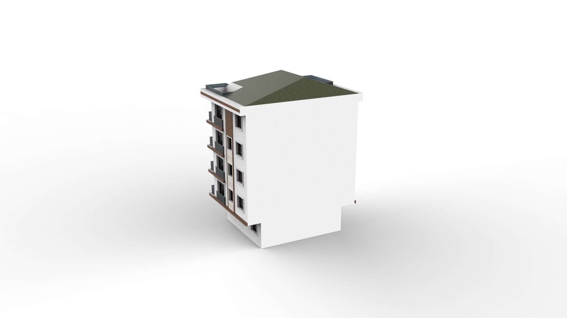 HOUSE 04 Low-poly 3D model_9