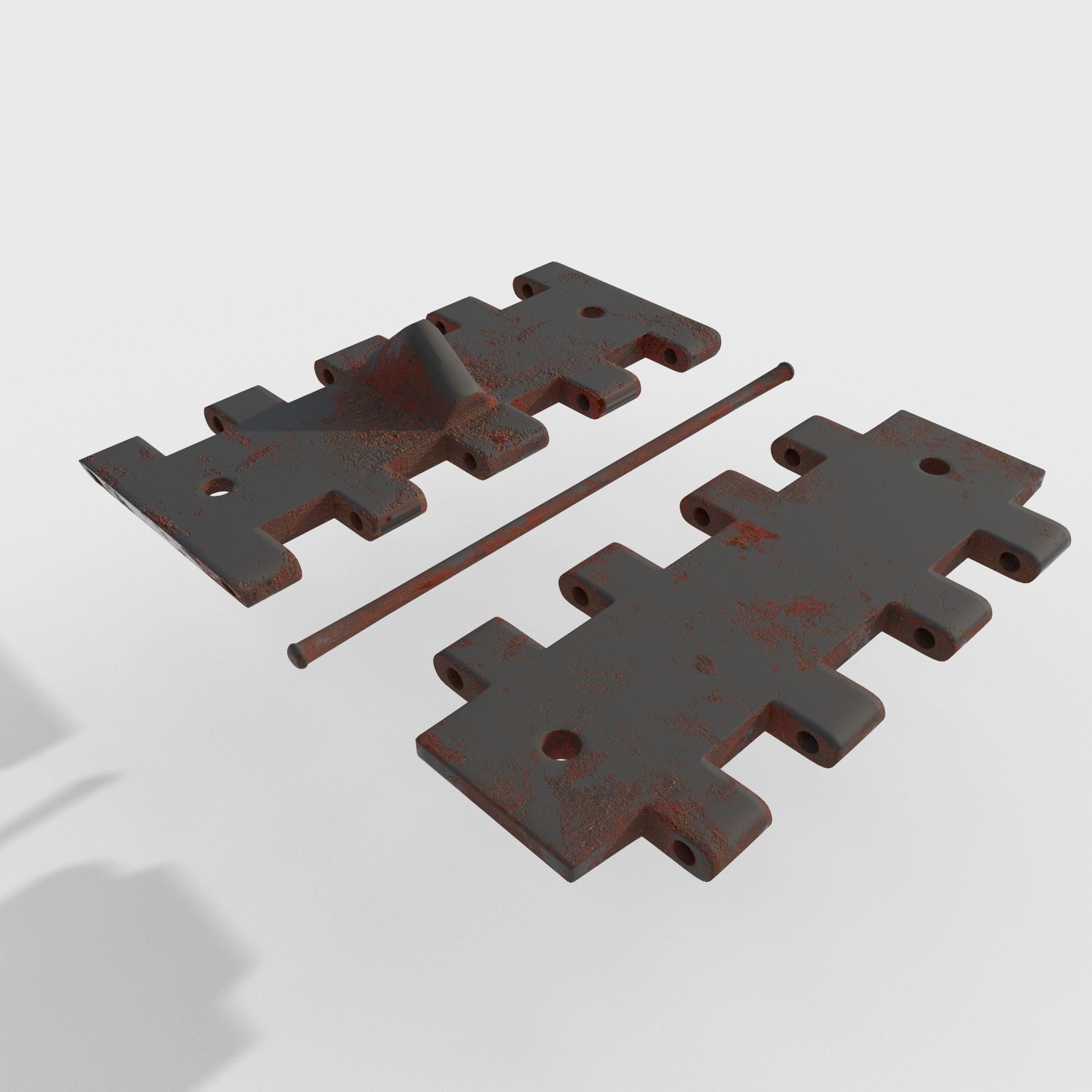 tank track T-34 3D model_4