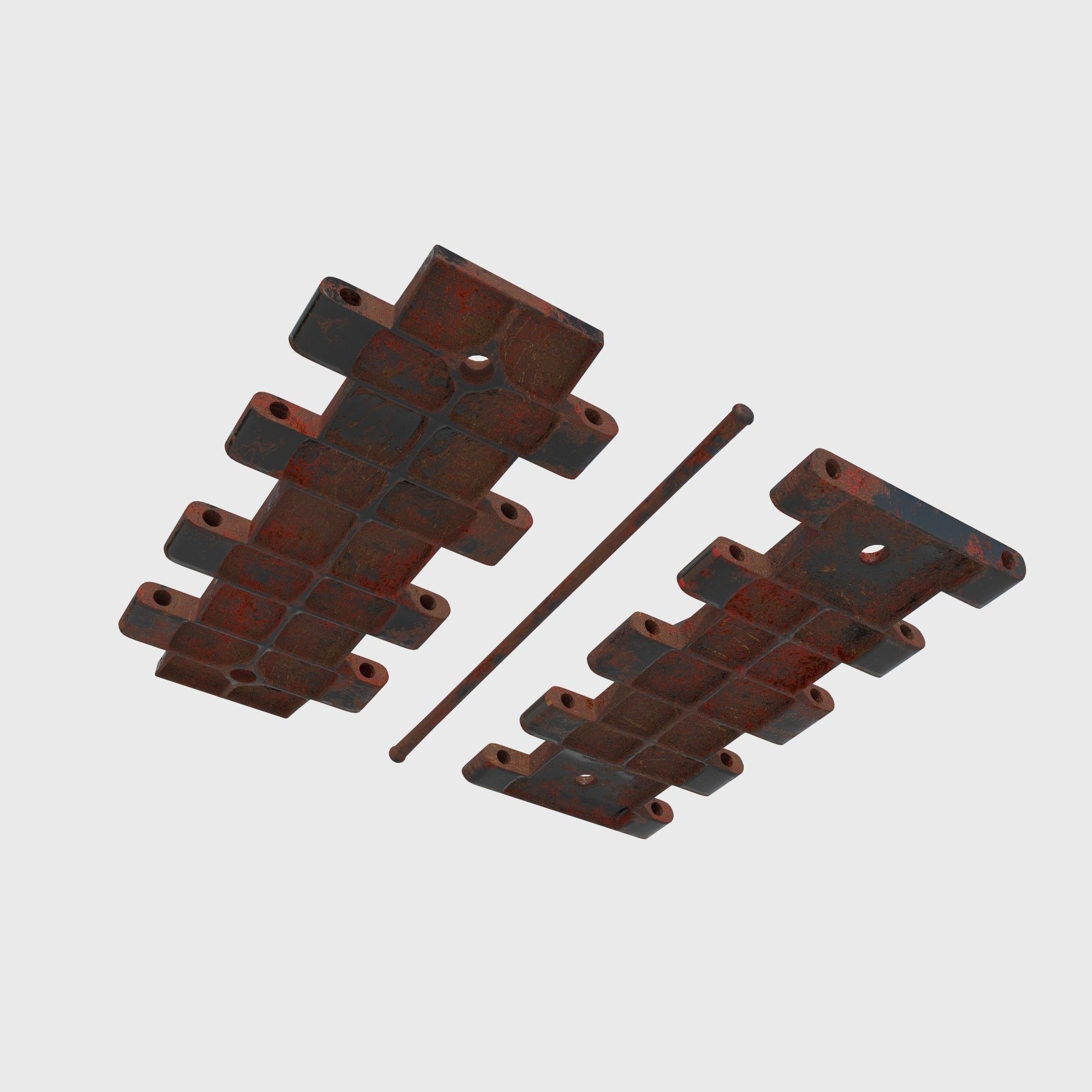 tank track T-34 3D model_3