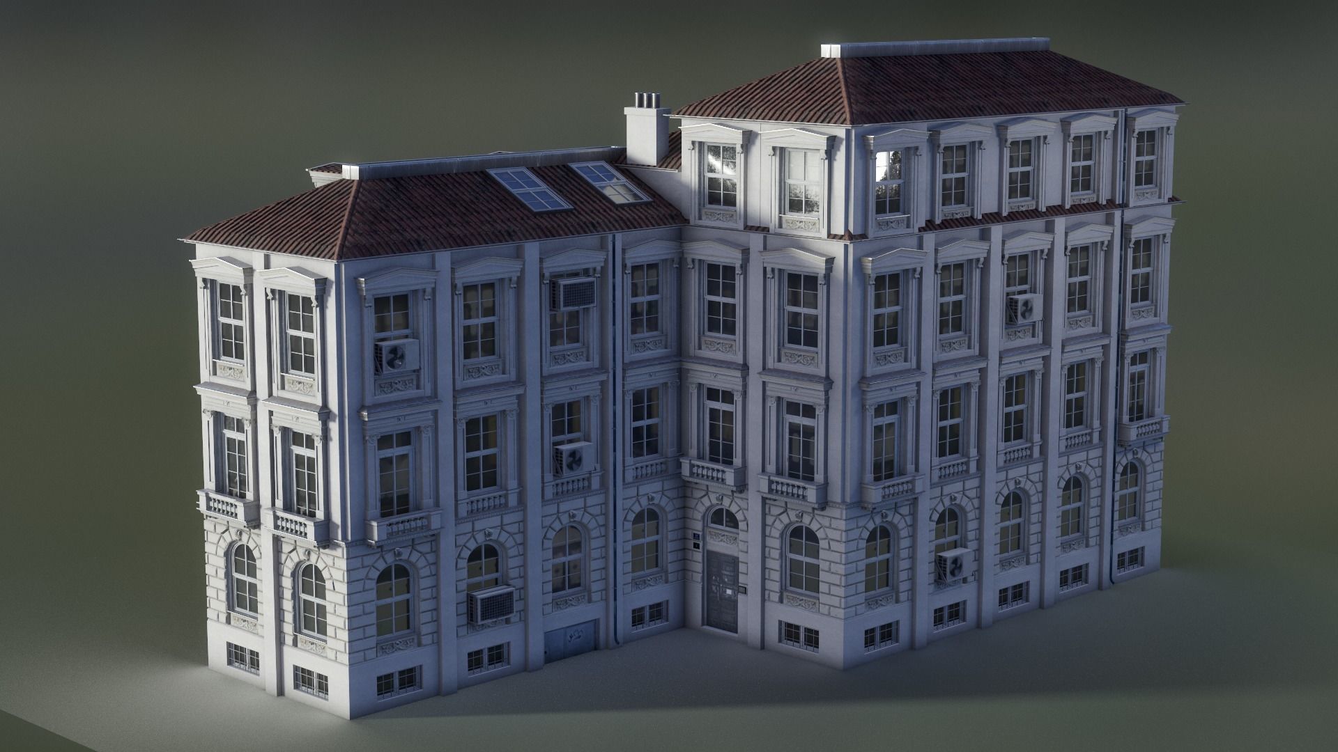 European Building 02 Low-poly 3D model_2