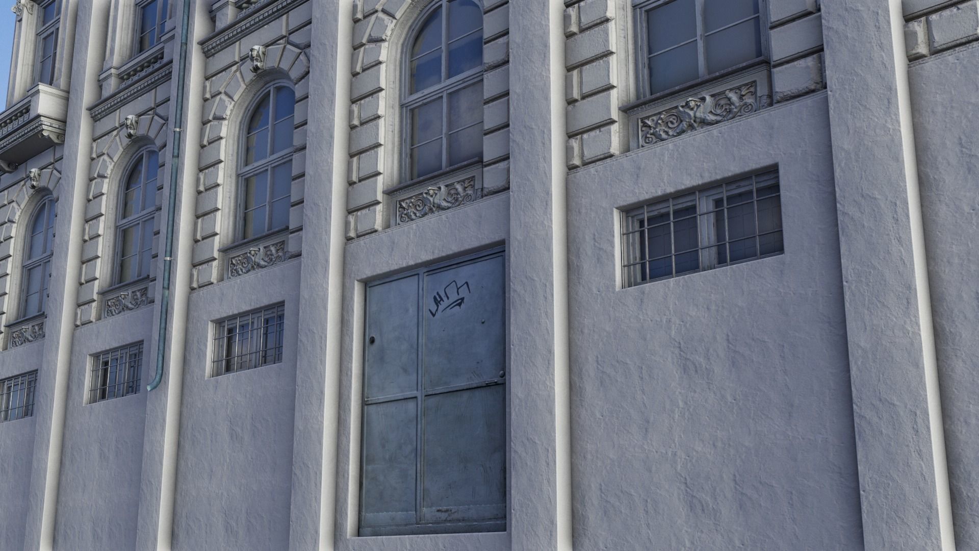 European Building 02 Low-poly 3D model_4